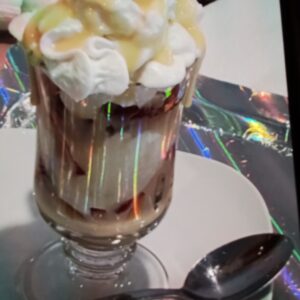 Strawberries with whipped cream and condensed milk